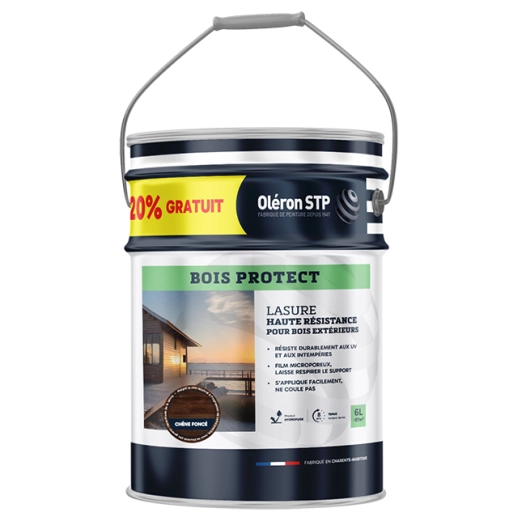TECHNIMA Oléron Lasure Bois Protect chêne foncé 5L+20% gratuit - TECHNIMA