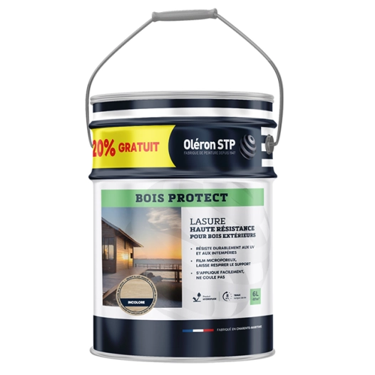 TECHNIMA Oléron Lasure Bois Protect incolore 5L+20% gratuit - TECHNIMA