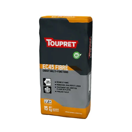Toupret Enduit EC45 fibré 5kg intérieur - TOUPRET