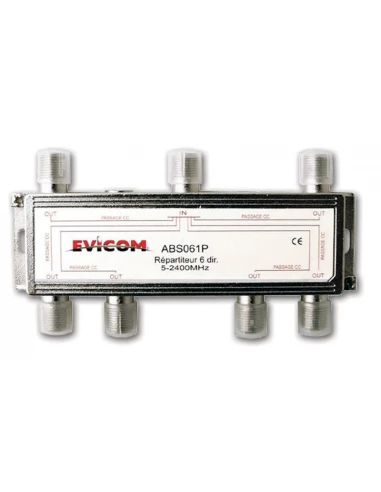 Répartiteur antenne tv tnt 6 sorties