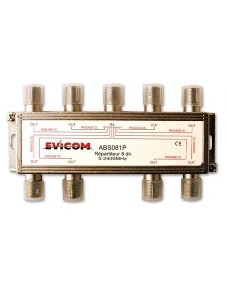 Répartiteur antenne tv tnt 8 sorties