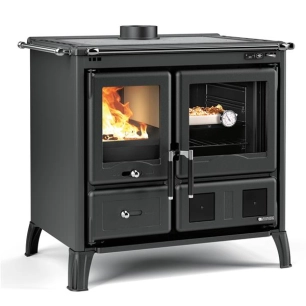 nordica cuisinière à bois gardenia5.0aciernoiranthracite - nordica