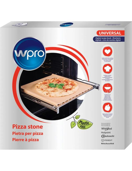 wpro pierre à pizza : contient une plaque en terre cuite, une pelle d'enfour - wpro