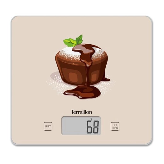 terraillon balance de cuisine 3 kg - t1040 dessert fondant chocolat - terraillon
