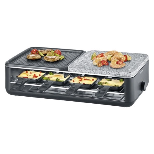 severin raclette / gril avec pierre de cuisson 8 personnes - 2366 - severin