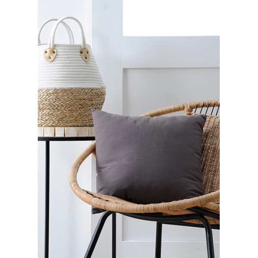 Coussin zip DUO 40x40cm gris - STOF