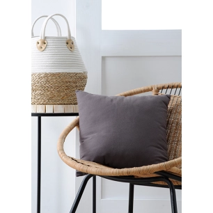 Coussin zip DUO 40x40cm gris - STOF