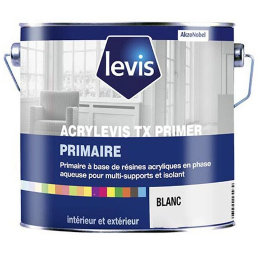 Peinture LEVIS Acrylevis primer blanc 2,5L - LEVIS