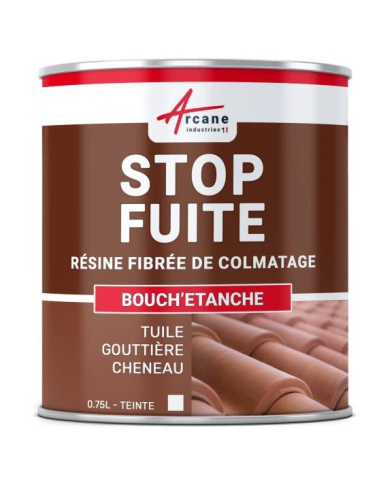 Stop Fuite Fibré Tuile 0,75L Étanchéité immédiate tuiles fibrée - ARCANE