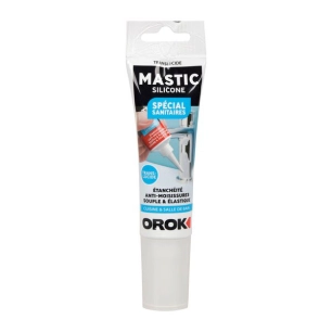 Mastic silicone spécial sanitaire 85ml transparent - OROK