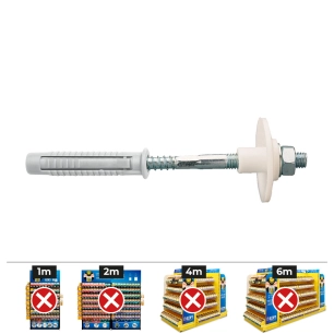 2 kit de fixation évier sac avec écrou en fer ø8x100 flth