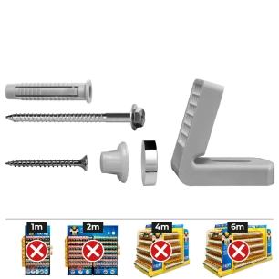 30 sacs fixation toilette horizontale par angle nylon