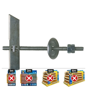 boîte 50 unité. ressort de bras oscillant m6 avec rondelle et ecrou