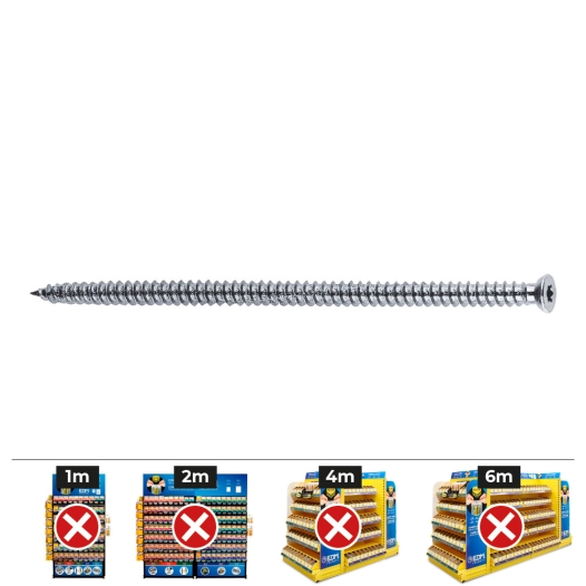 boîte 100 unité. vis à cadre fbs 7.5-92 fraisée, zinguée