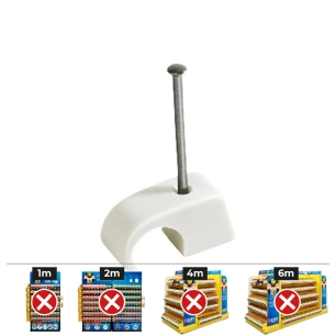 boîte 100 unité. plastigrap multidi mètre mplg 10-14 mm. couleur blanc