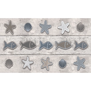 Tapis Velvet Shelves 45x75 - MERCURY