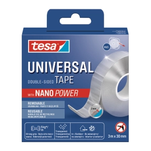ruban adhésif double face universal nano power 30mm x 3m - tesa