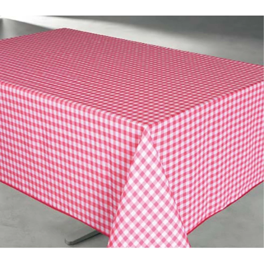 nappe polyester 140x240cm vichy rouge sur cintre - access deco