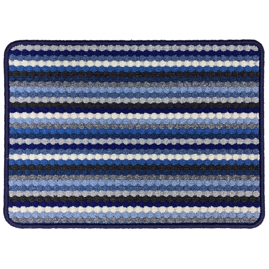 tapis multi stripes bleue 40x60cm - vica