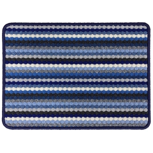 tapis multi stripes bleue 40x60cm - vica