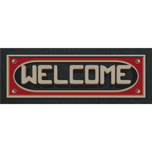 tapis format classic welcome 3d 25x68cm - euroflock division