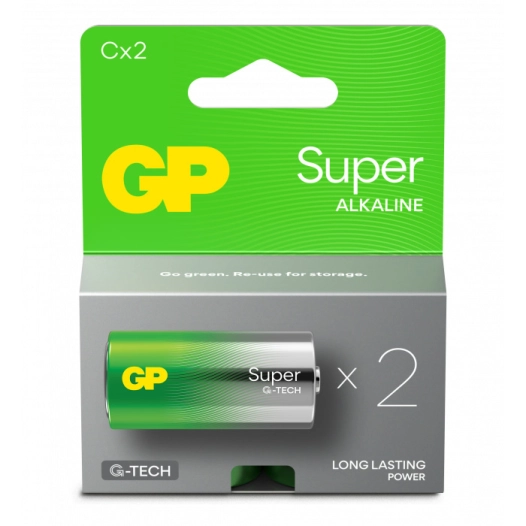 gp super alcaline piles c/lr14 blister de 2 - gp