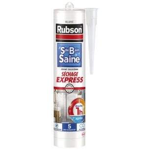 mastic salle de bain saine séchage express 280ml - rubson