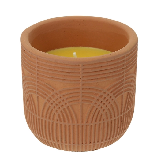 bougie citronnelle pot terre cuite arabesque 180g - devineau