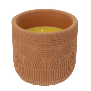 bougie citronnelle pot terre cuite arabesque 180g - devineau