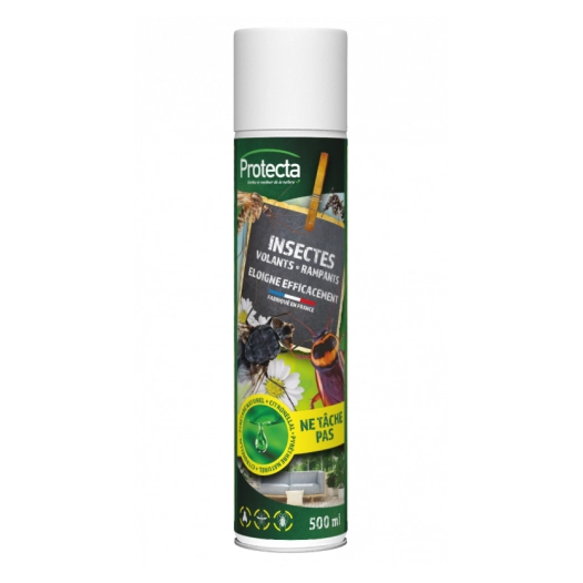 anti insectes volants et rampants aérosol 500ml tp19 - protecta