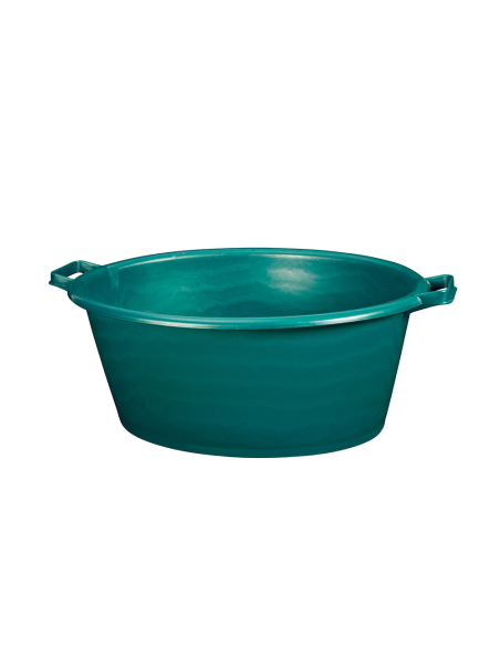 Baquet Ovale Vert 45L Robuste, léger, polyvalent - ALUMINIUM ET PLASTIQUES