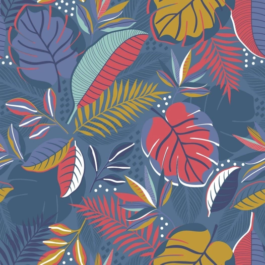 toile cirée déco emma bleu 140cm x 20m - access deco