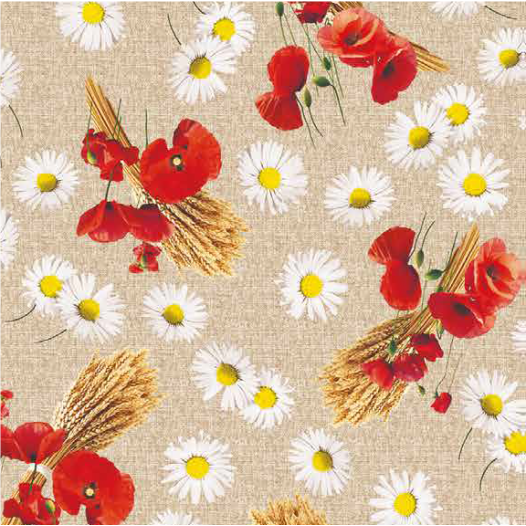 toile cirée déco blé 140cm x 20m - access deco