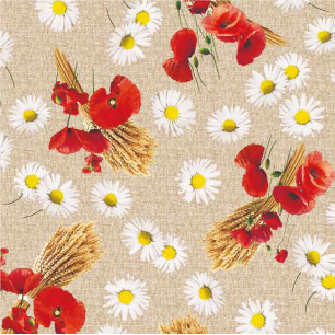 toile cirée déco blé 140cm x 20m - access deco