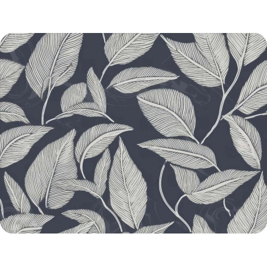 tapis velvet foliage retrait 45x75cm - mercury