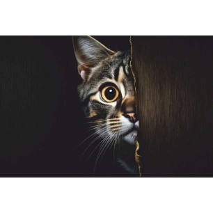 tapis velvet curious cat 45x75cm - mercury