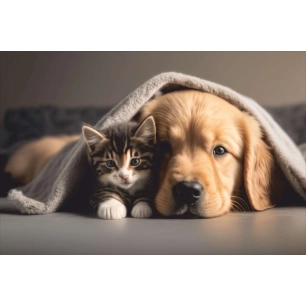 tapis velvet kitten & pup 45x75cm - mercury