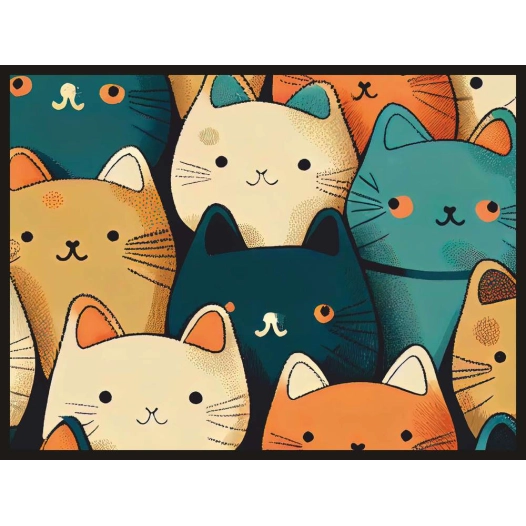 tapis velvet cats 45x75cm - mercury