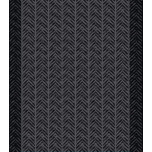 17 tapis de passage herringbone pattern black 0.66x15m - vica
