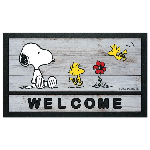 tapis snoopy flower 40x68cm - euroflock division