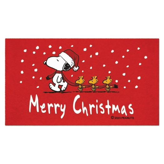 tapis christmas snoopy 40x70cm lot de 10 - euroflock division