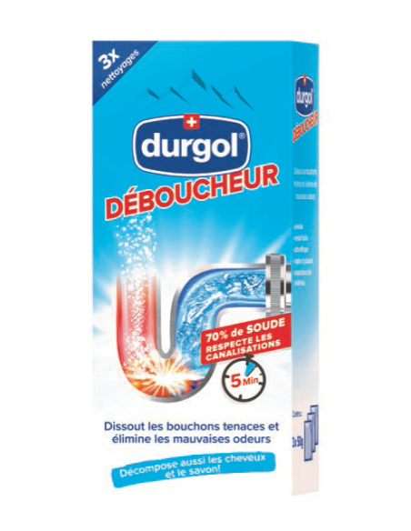 durgol déboucheur 3 sachets 50g - durgol
