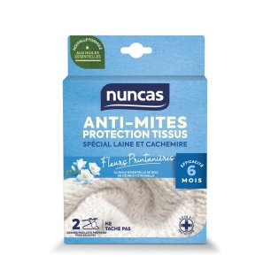 anti-mites armoires protection tissus 2 grands feuillets - nuncas
