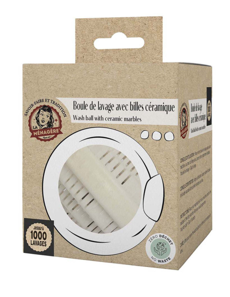 boule de lavage avec billes céramiques - la menagere