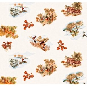 toile cirée déco chasseur 140cm x 20m - access deco