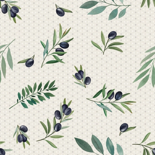 toile cirée déco ampus beige 140cm x 20m - access deco