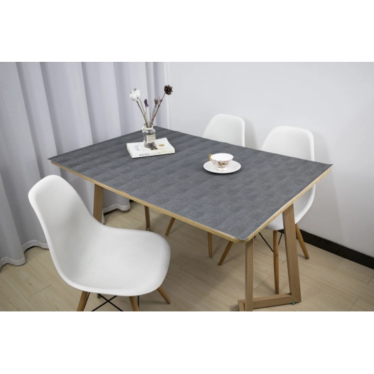 protège table imprimé harmony gris 140cm x 20m - access deco