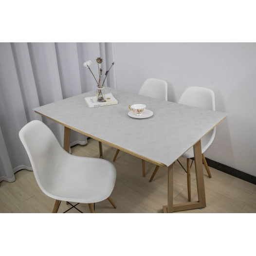 protège table imprimé harmony beige 140cm x 20m - access deco