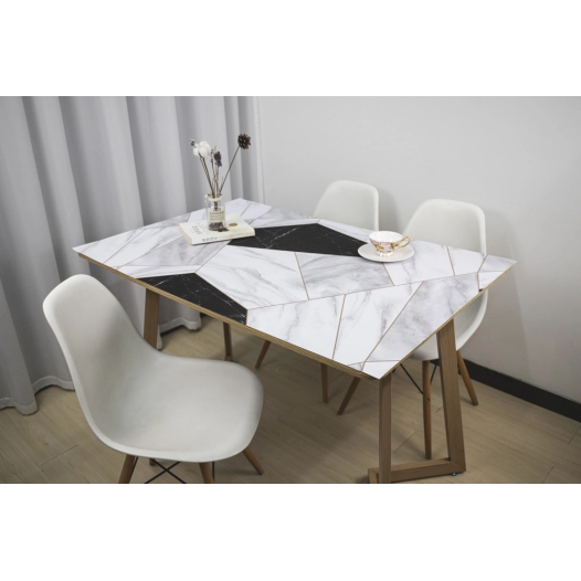 protège table imprimé jaspe 140cm x 20m - access deco
