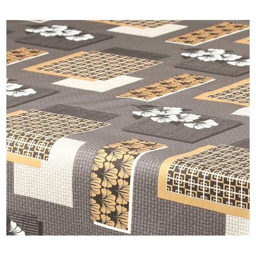 nappe polyester ronde ø160cm aurore gris sur cintre - access deco